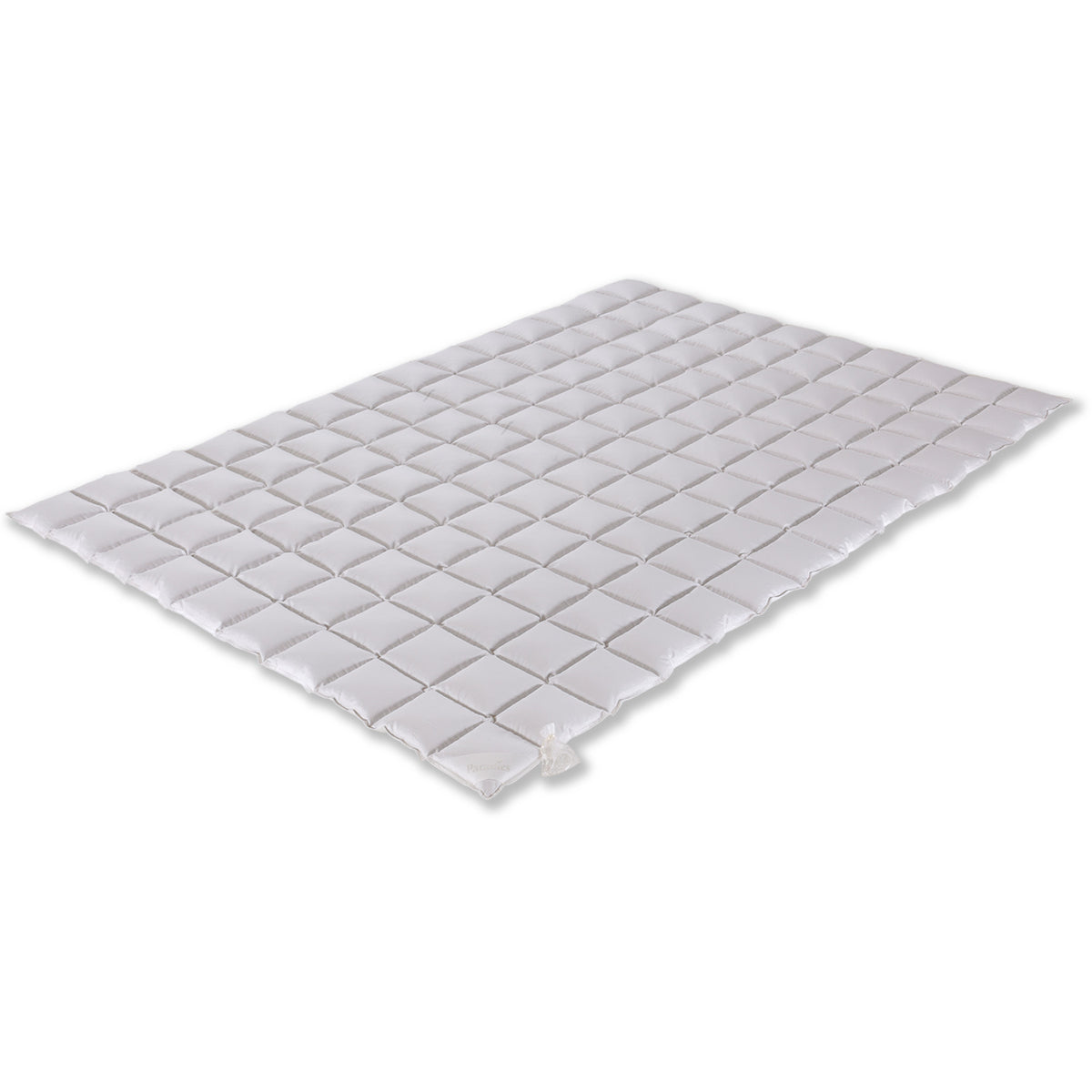 Decke mit quadratischem Steppmuster und eckiger Form